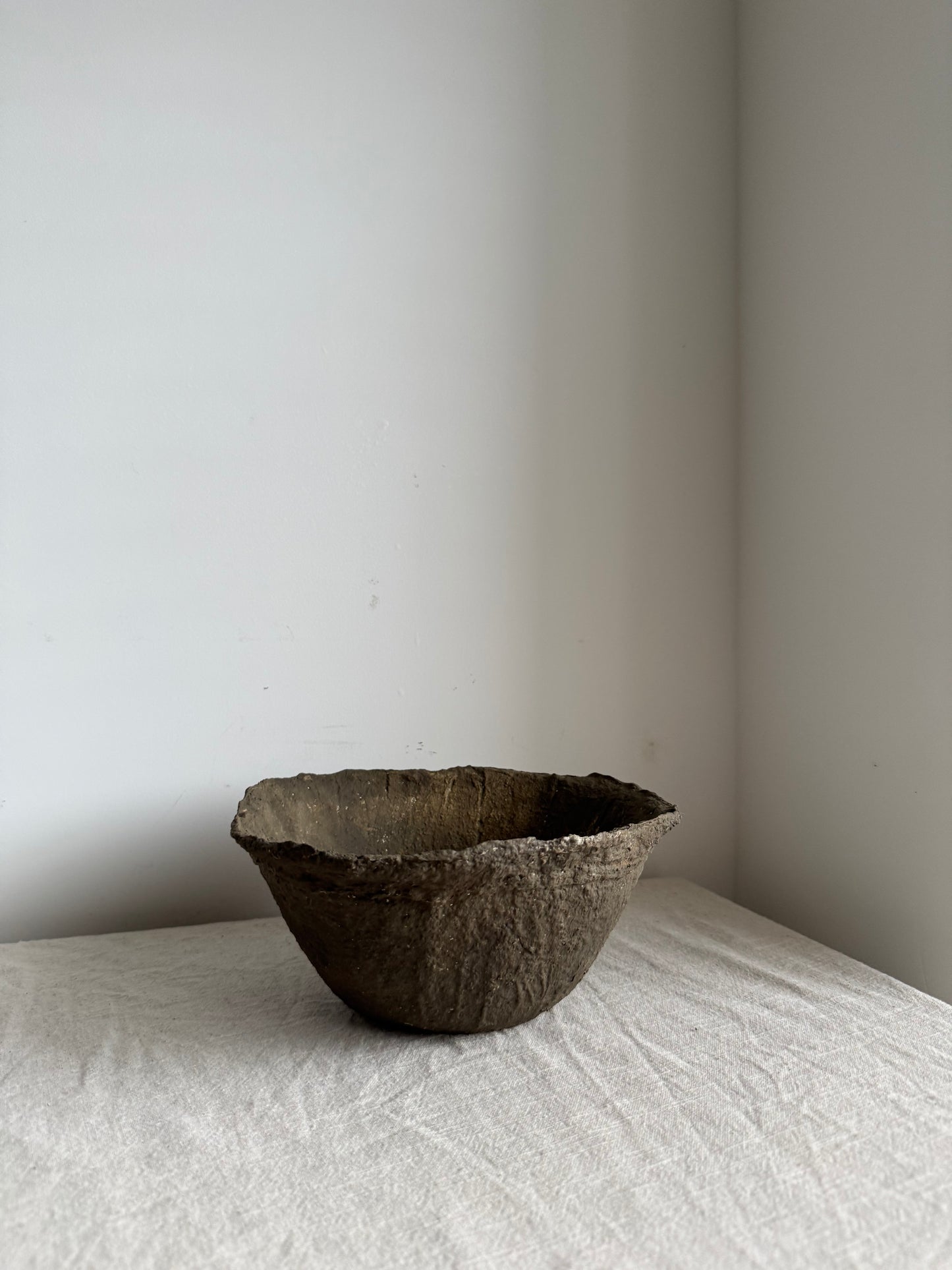 Handmade Papier-maché bowl  |  earthy brown