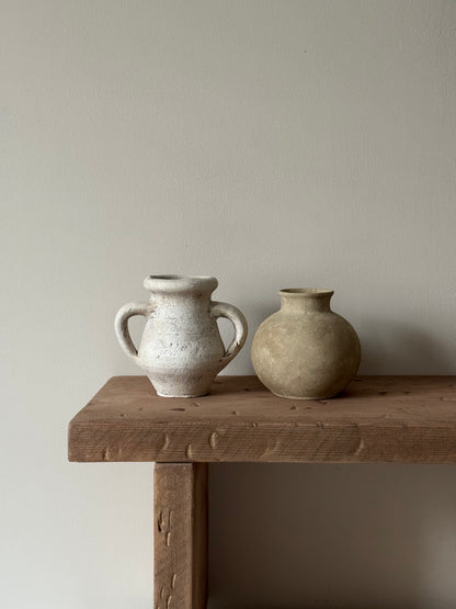 Up-Cycled | Small Brown Beige Rounded Pot