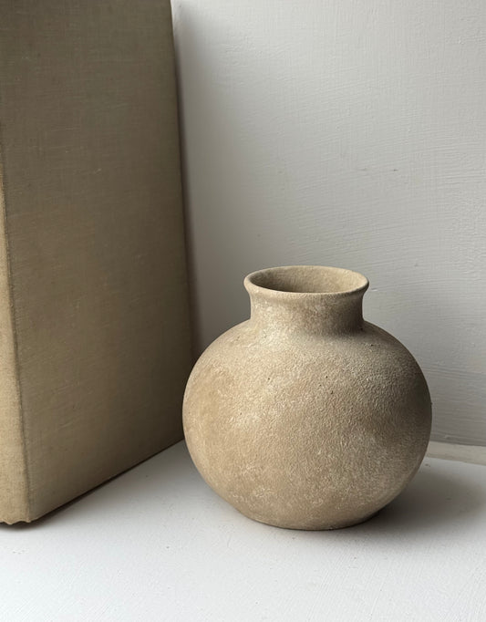 Up-Cycled | Small Brown Beige Rounded Pot