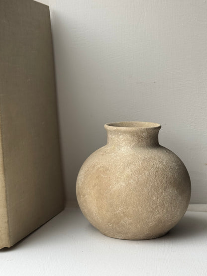 Up-Cycled | Small Brown Beige Rounded Pot