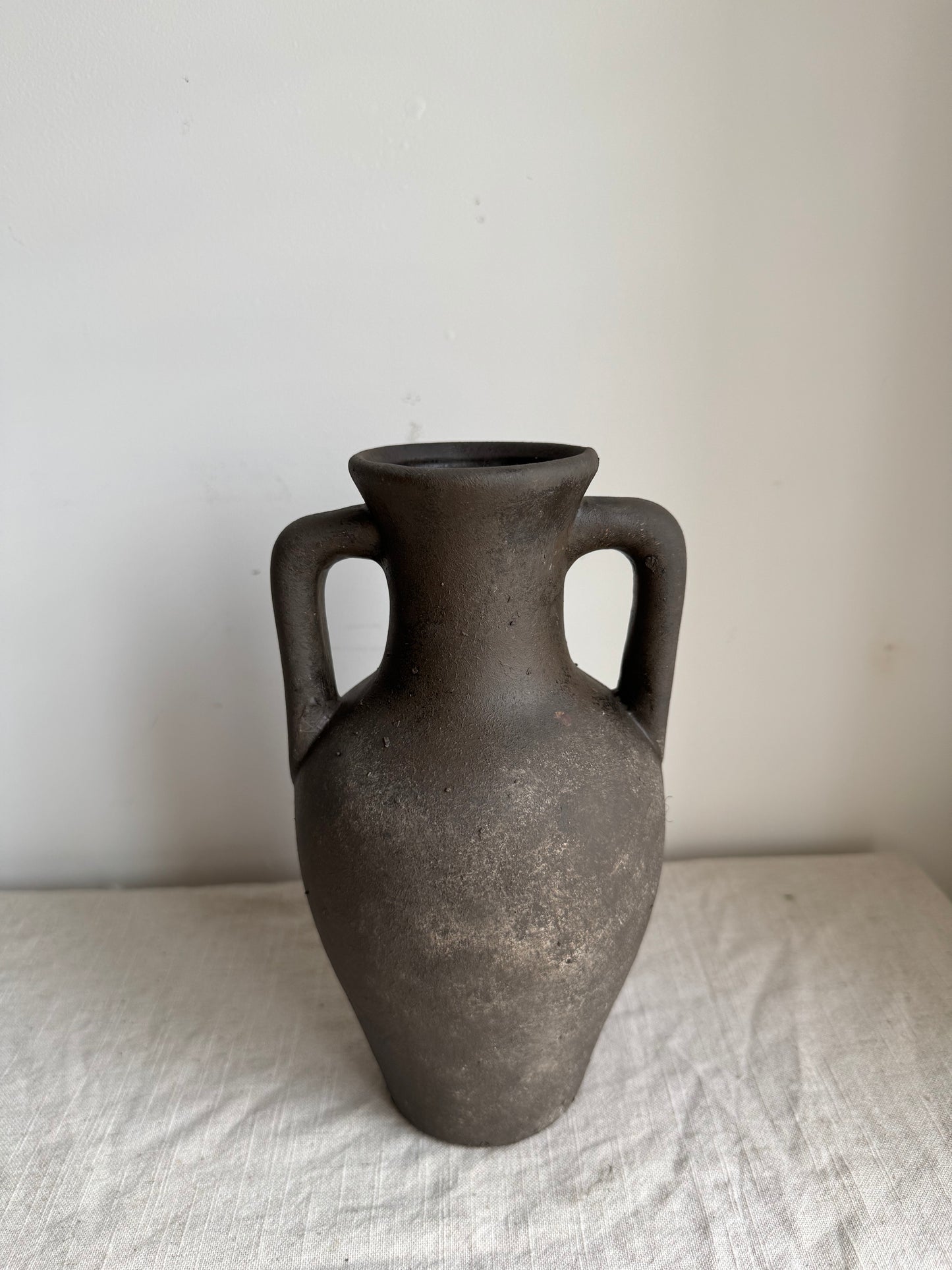 EARTH  | earthy brown double handled slim vase