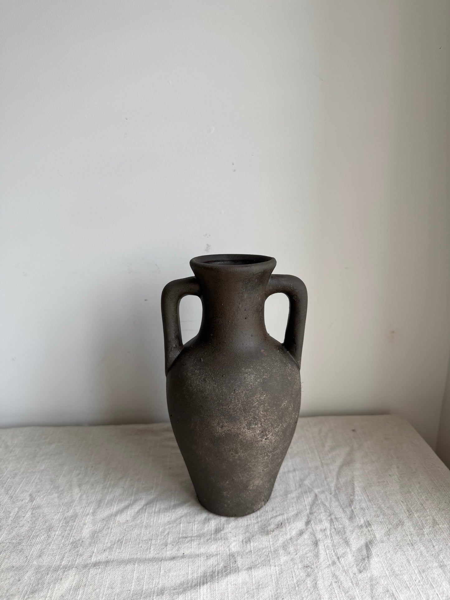 EARTH  | earthy brown double handled slim vase