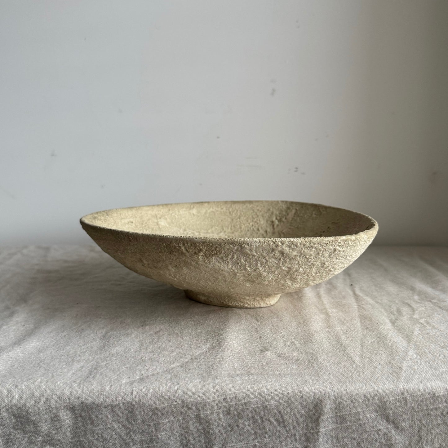 CLOUD  |  warm beige textured irregular bowl