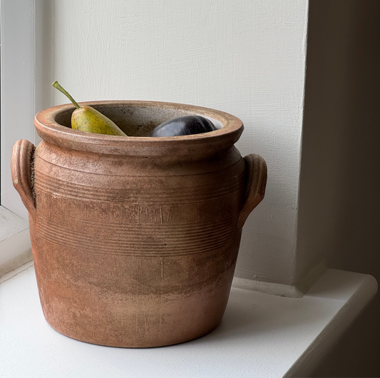 Vintage Brown Confit Pot