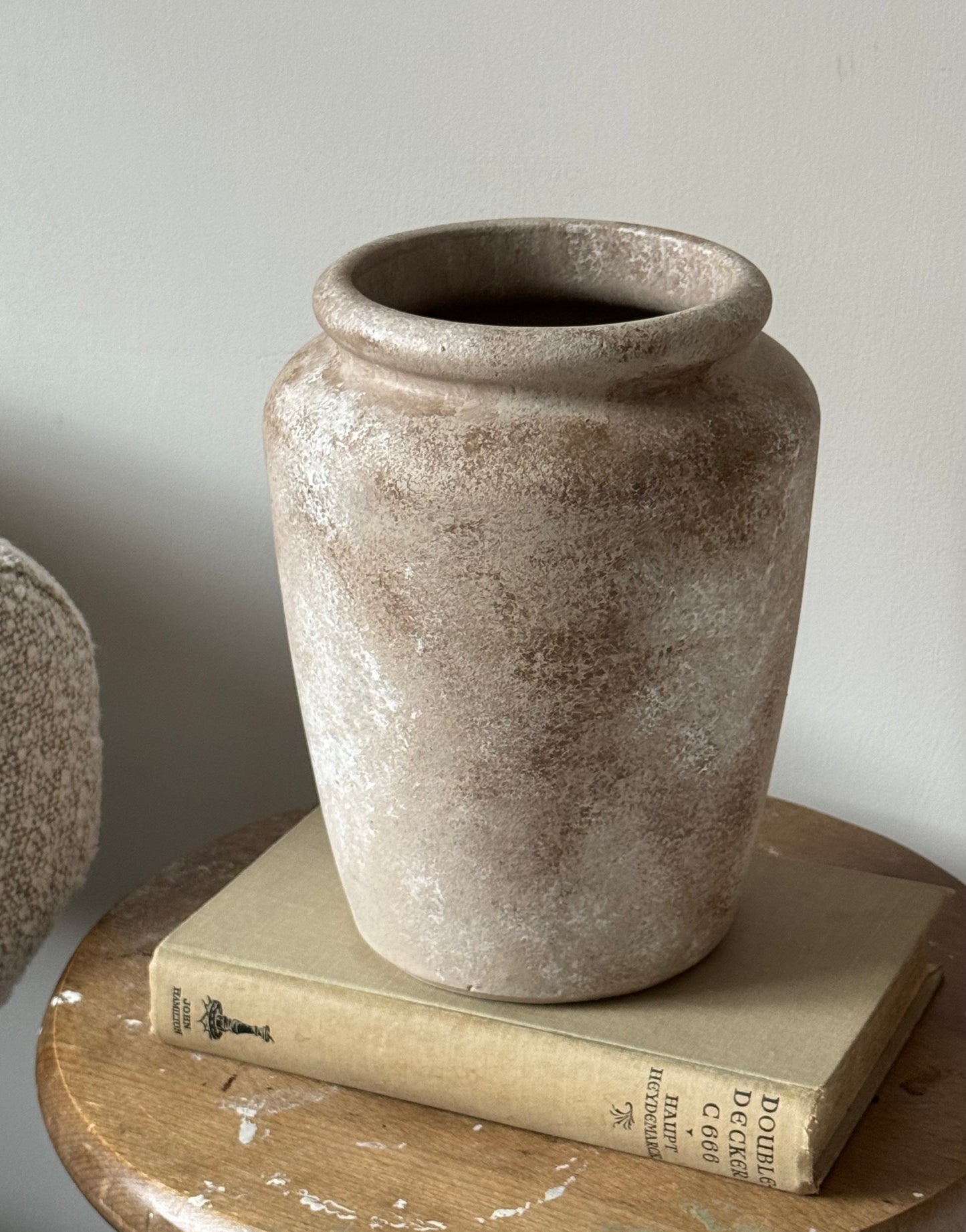 Up-Cycled | Warm Beige Stone-Effect Vase