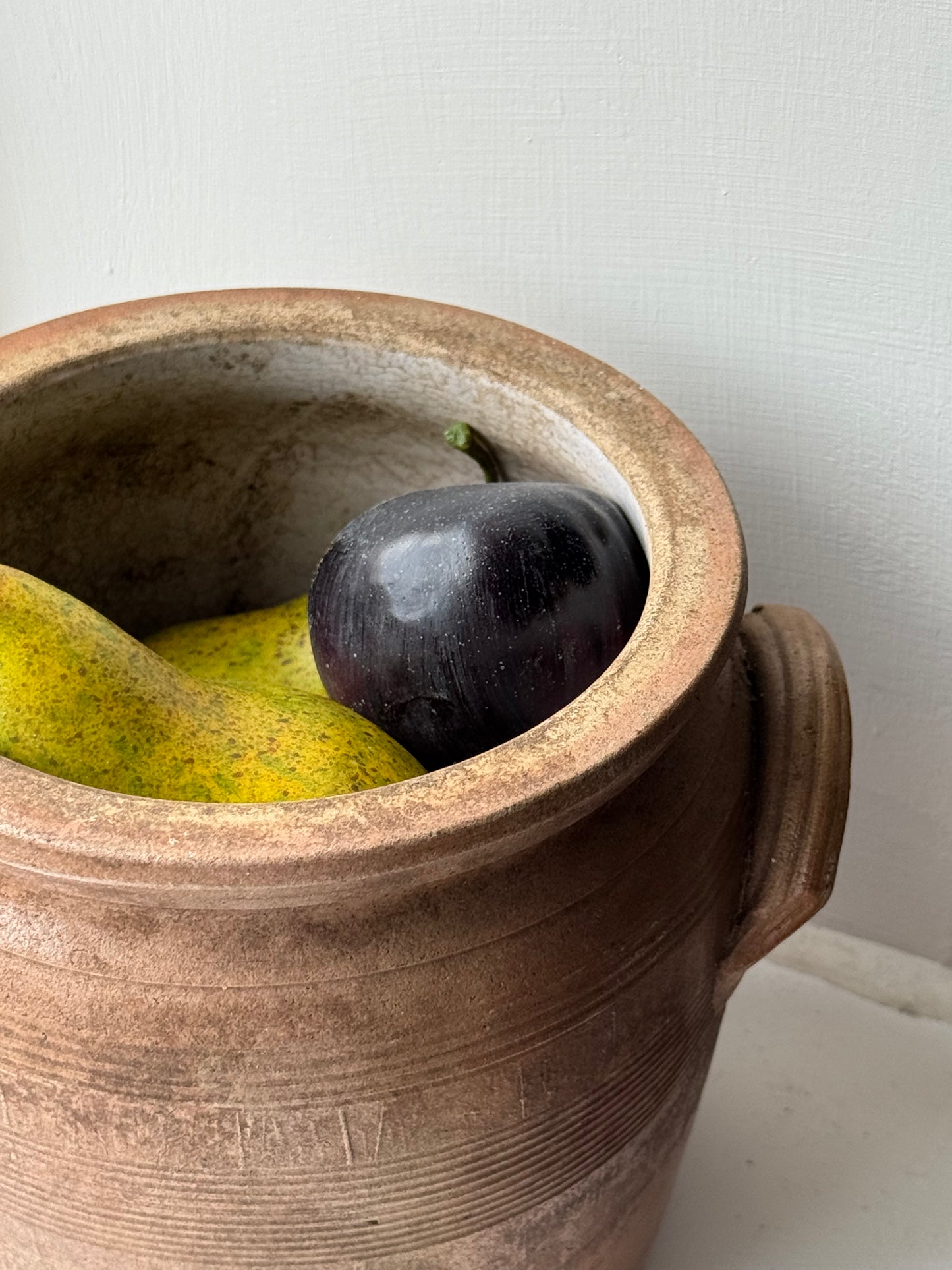 Vintage Brown Confit Pot