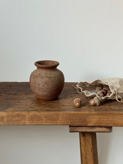 Small Vintage Brown Pot