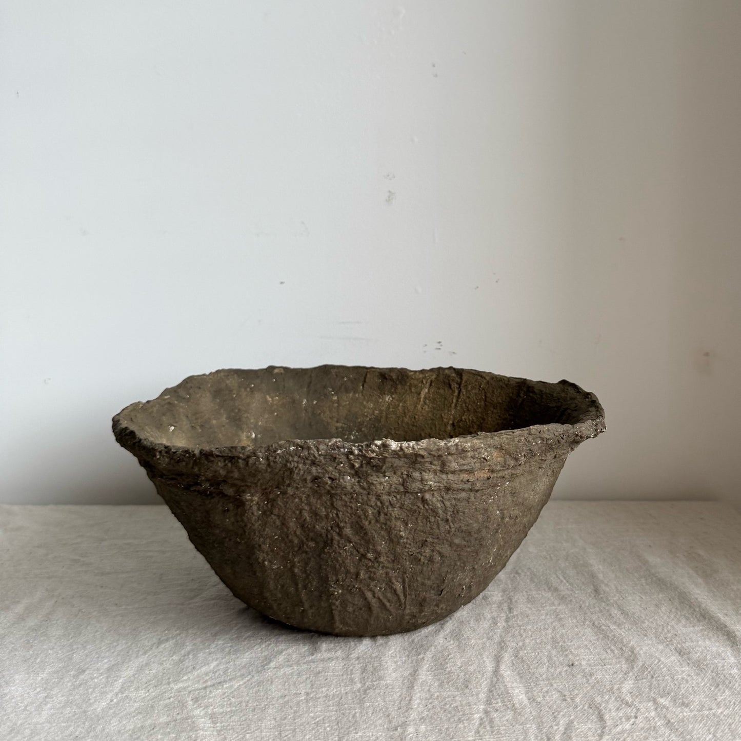 Handmade Papier-maché bowl  |  earthy brown