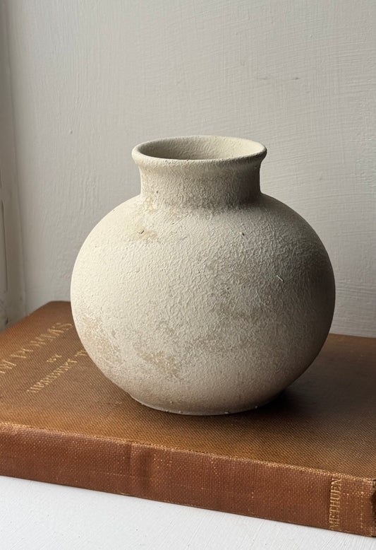 Up-Cycled | Soft Beige Small Rounded Pot