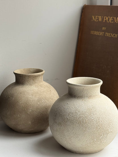 Up-Cycled | Small Brown Beige Rounded Pot