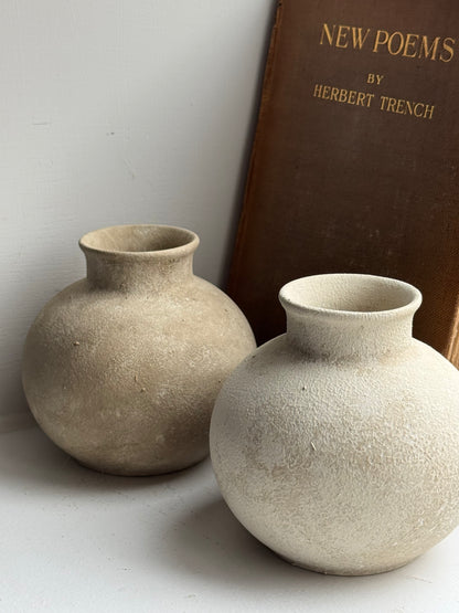 Up-Cycled | Small Brown Beige Rounded Pot