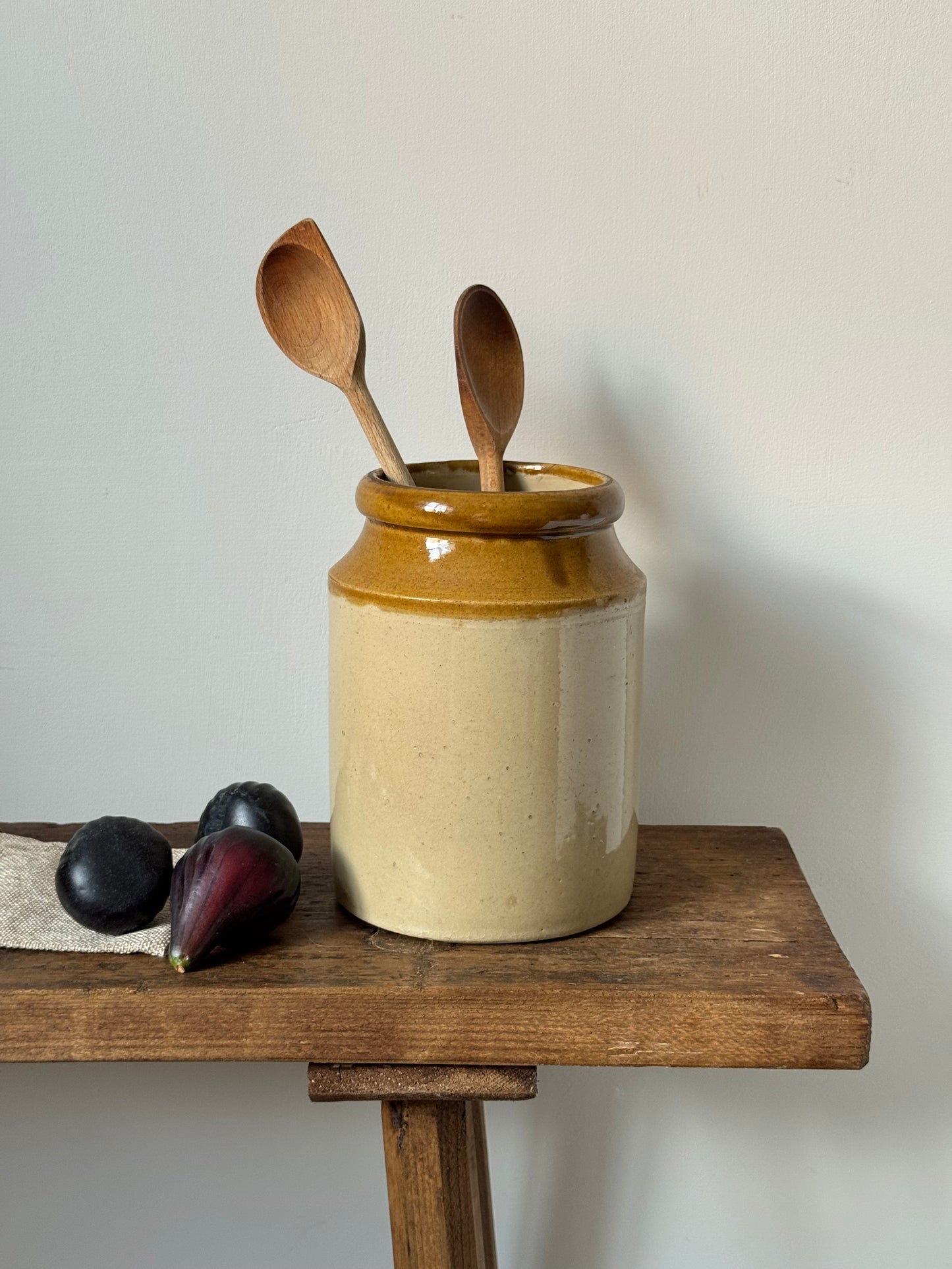 Vintage Glazed Stoneware Pot