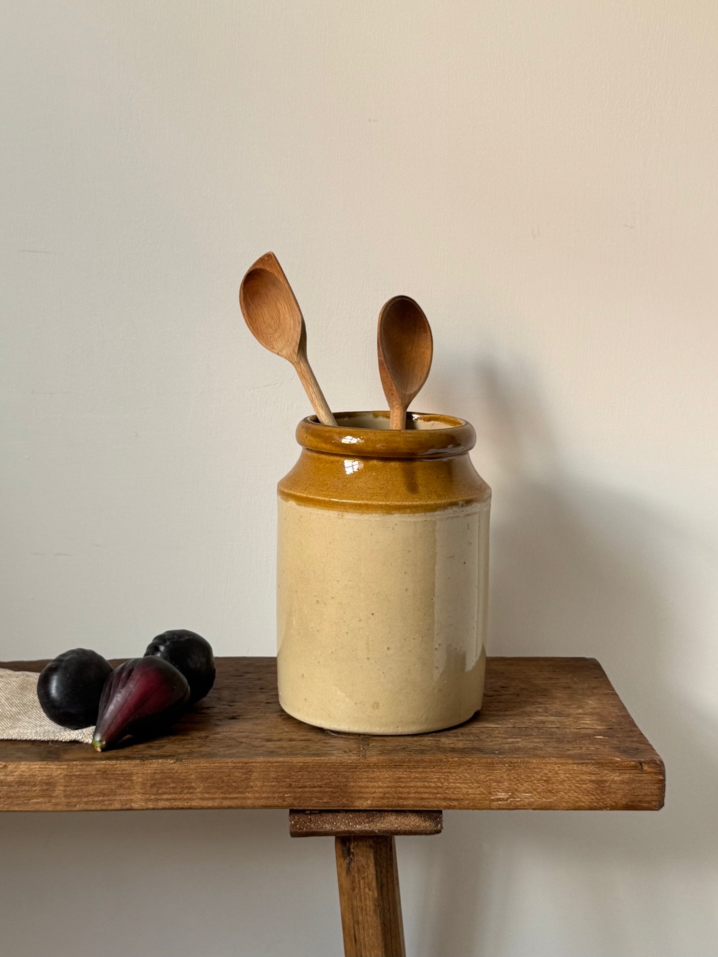 Vintage Glazed Stoneware Pot