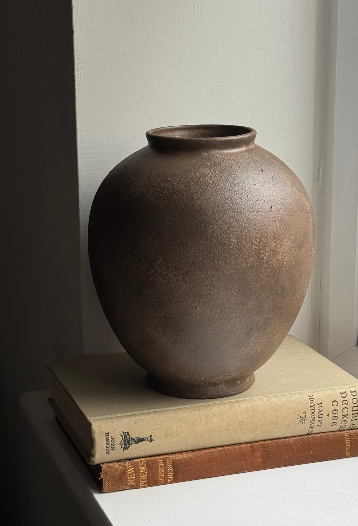 Up-Cycled | Deep Earthy Brown Rounded Vase