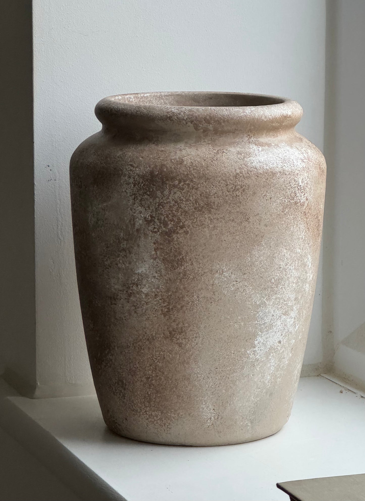 Up-Cycled | Warm Beige Stone-Effect Vase
