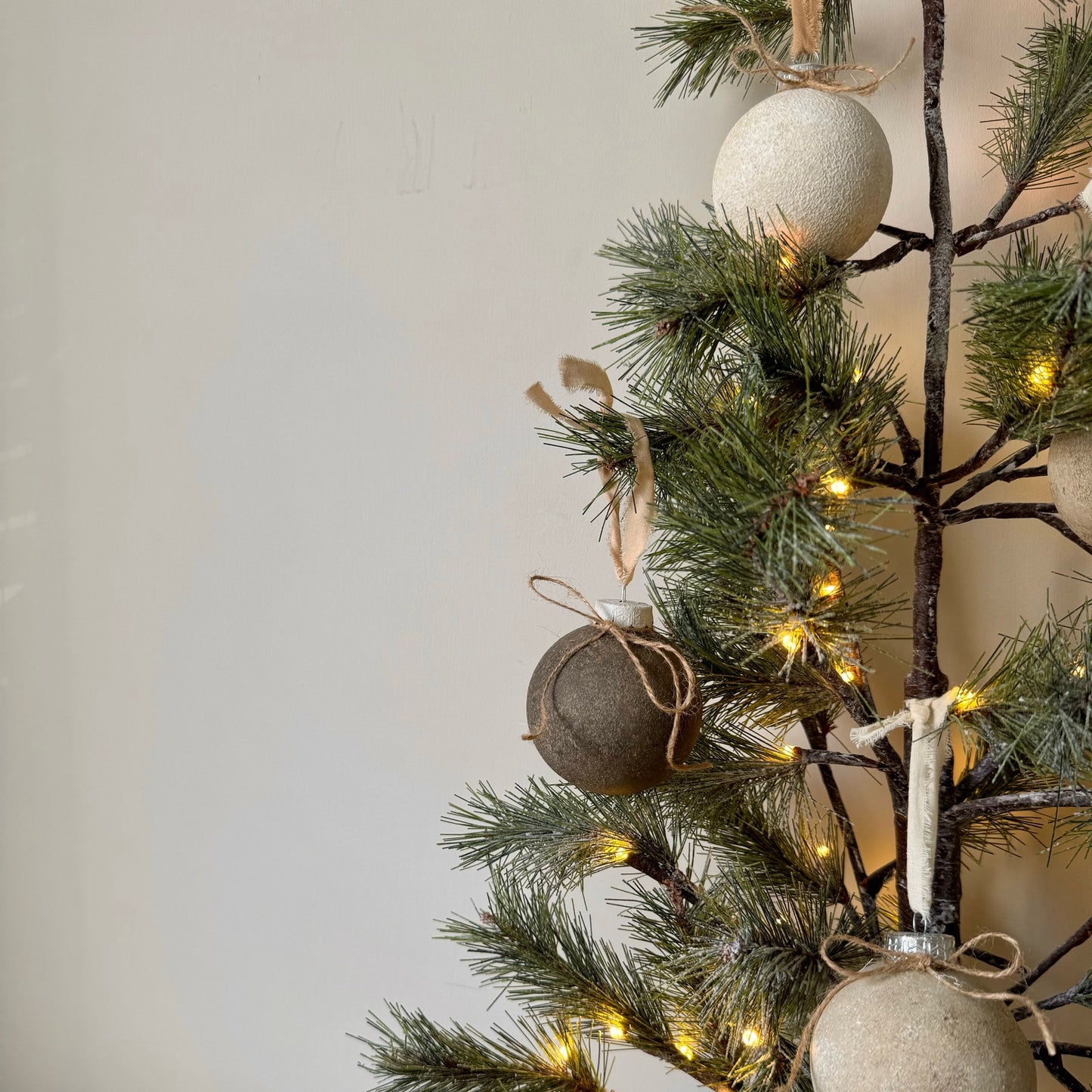 Rustic up-cycled bauble SET OF 3