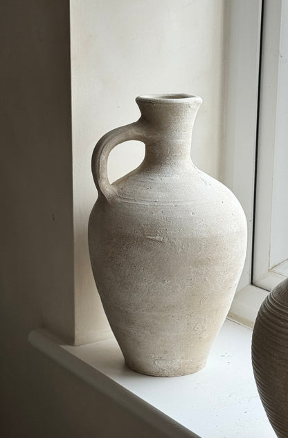 Up-Cycled | Large Off-White Mediterranean Style Jug