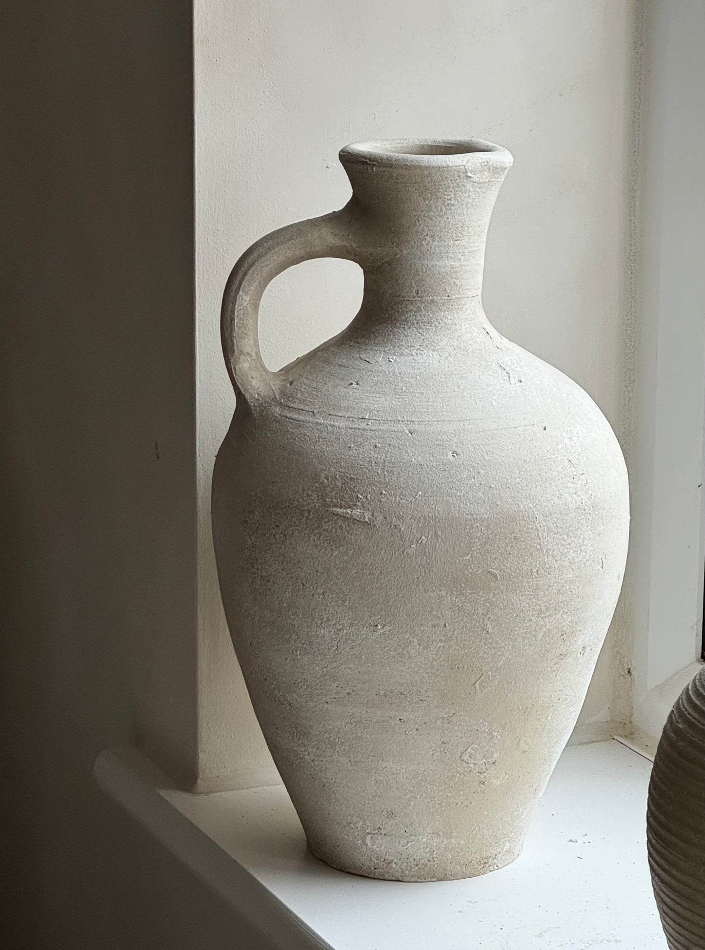 Up-Cycled | Large Off-White Mediterranean Style Jug