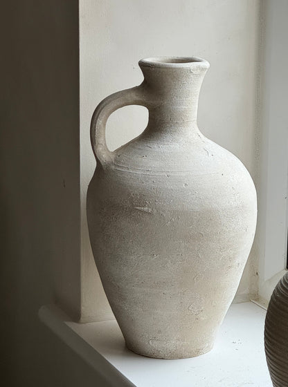 Up-Cycled | Large Off-White Mediterranean Style Jug