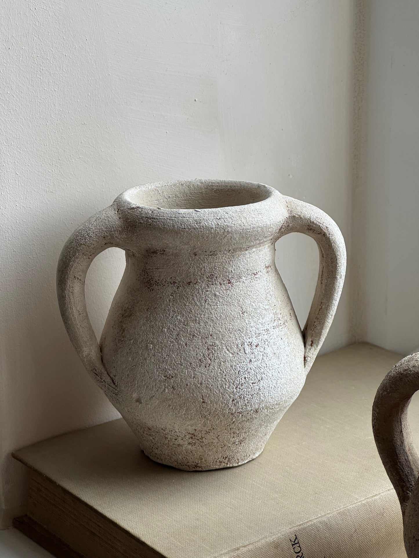 Up-Cycled | Small Off-White Double Handled Pot