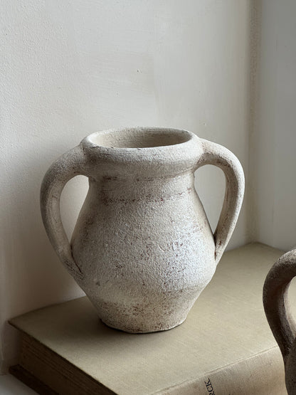 Up-Cycled | Small Off-White Double Handled Pot
