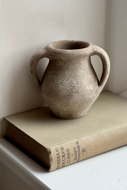 Up-Cycled | Beige Patina-Effect Double Handled Pot