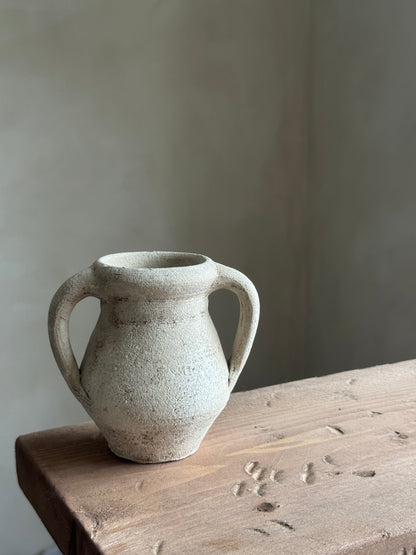 Up-Cycled | Small Off-White Double Handled Pot