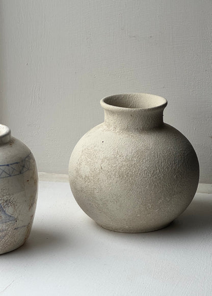 Up-Cycled | Soft Beige Small Rounded Pot