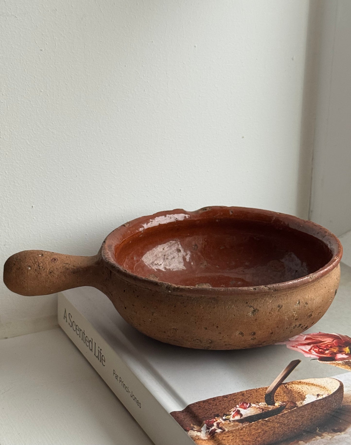 Vintage Handled Terracotta Skillet
