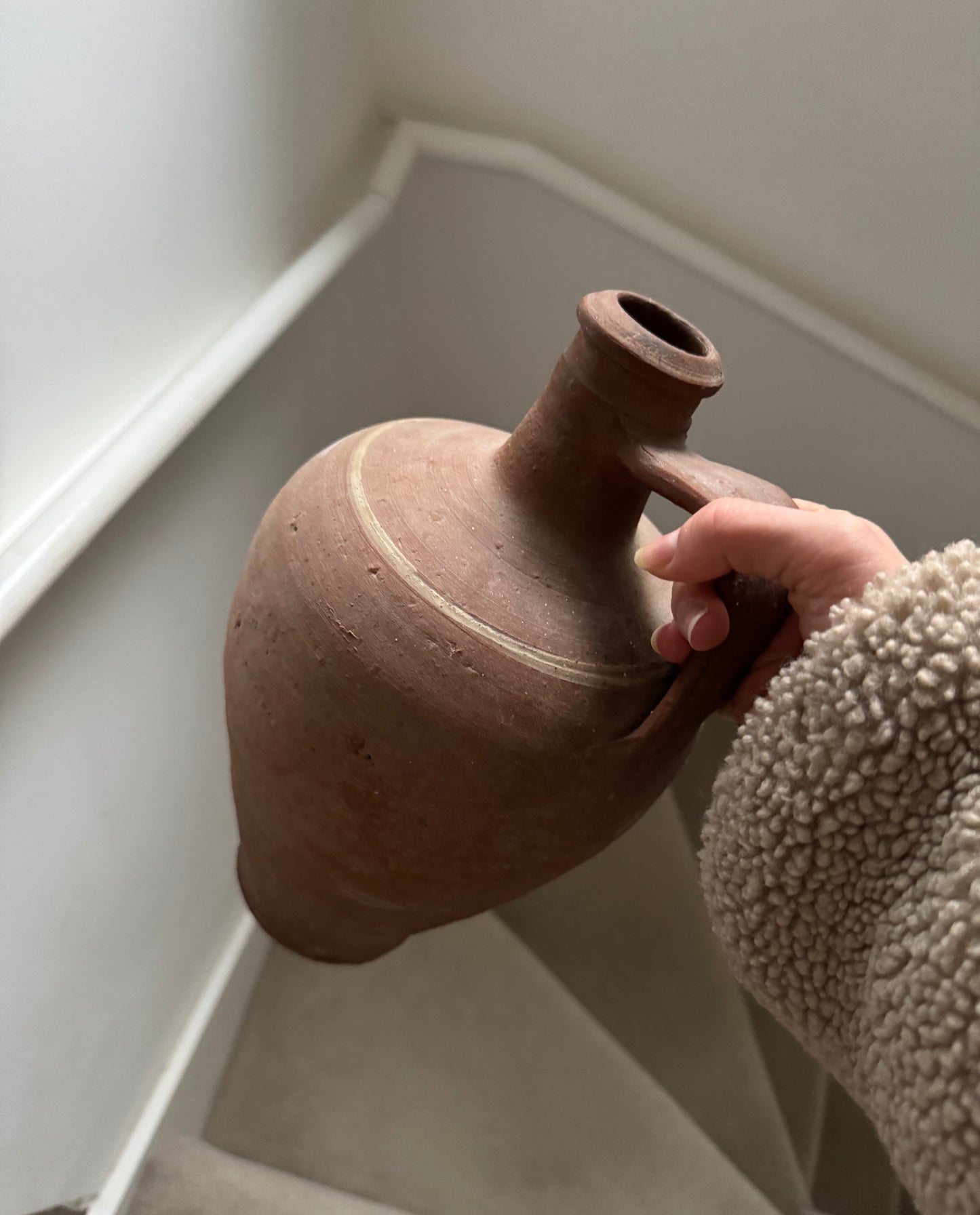 Large Terracotta Handled Vessel