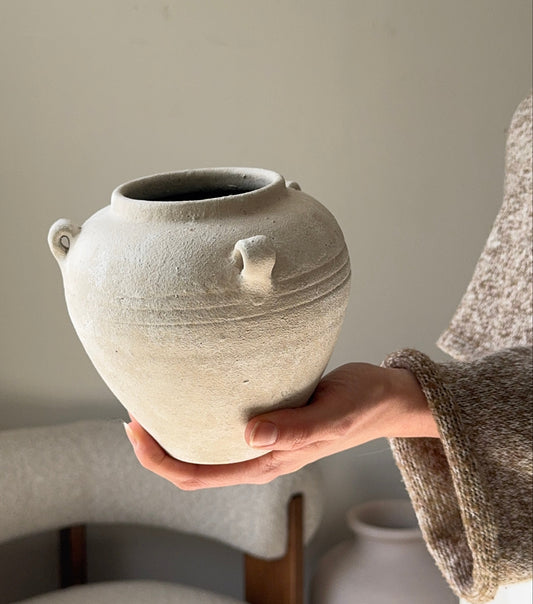 Up-Cycled | Aged Effect Tri-Handle Pot