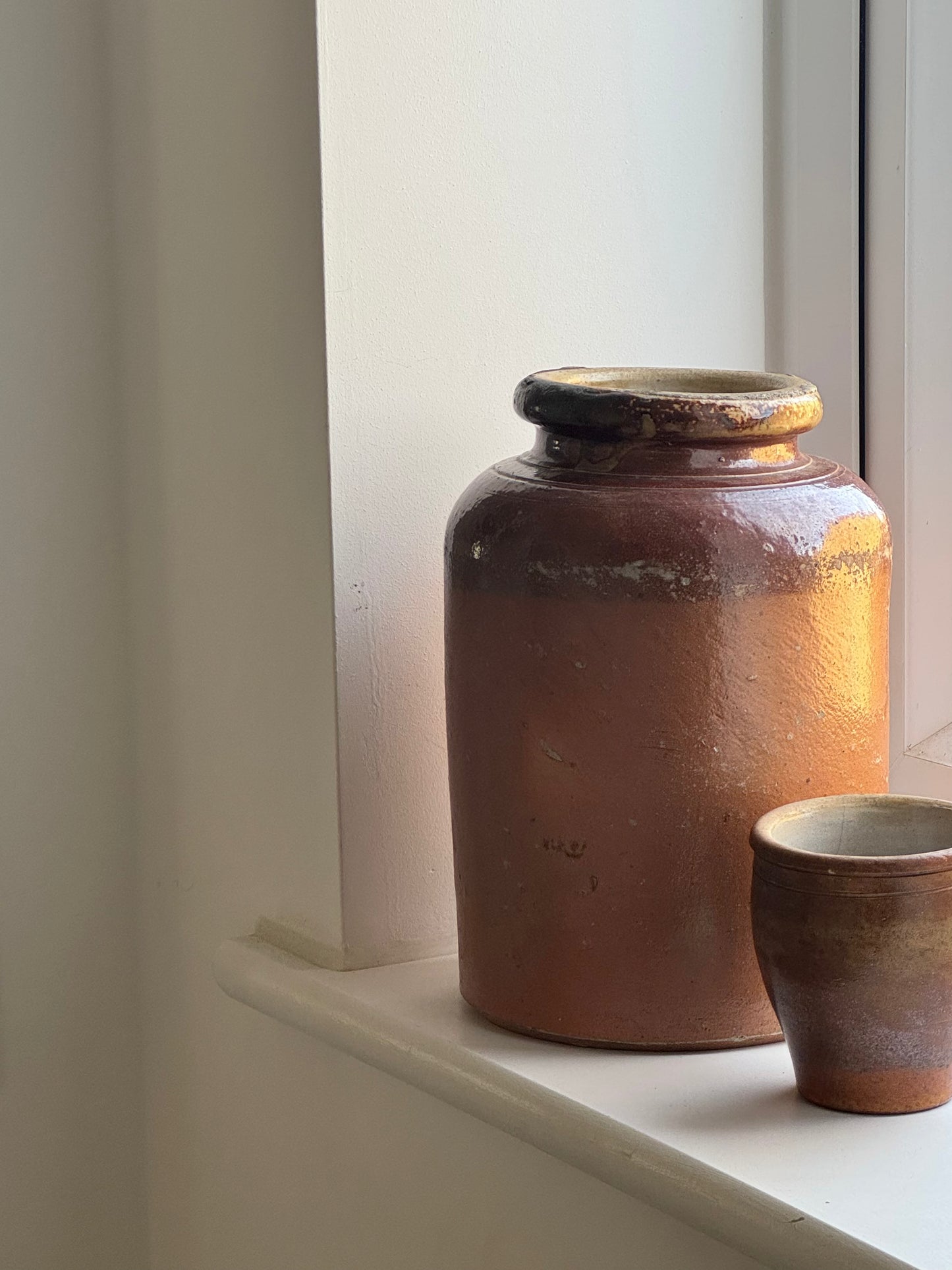 Large Vintage Stoneware Storage Jar