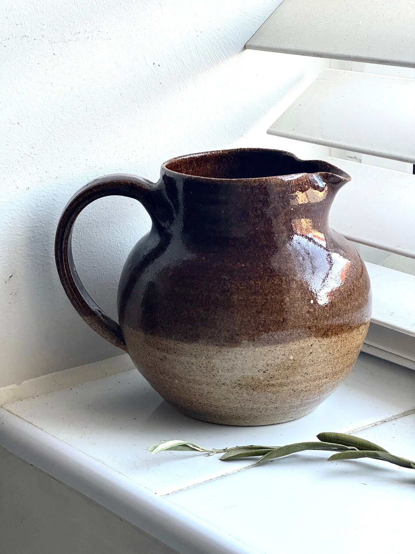 Two toned brown vintage jug