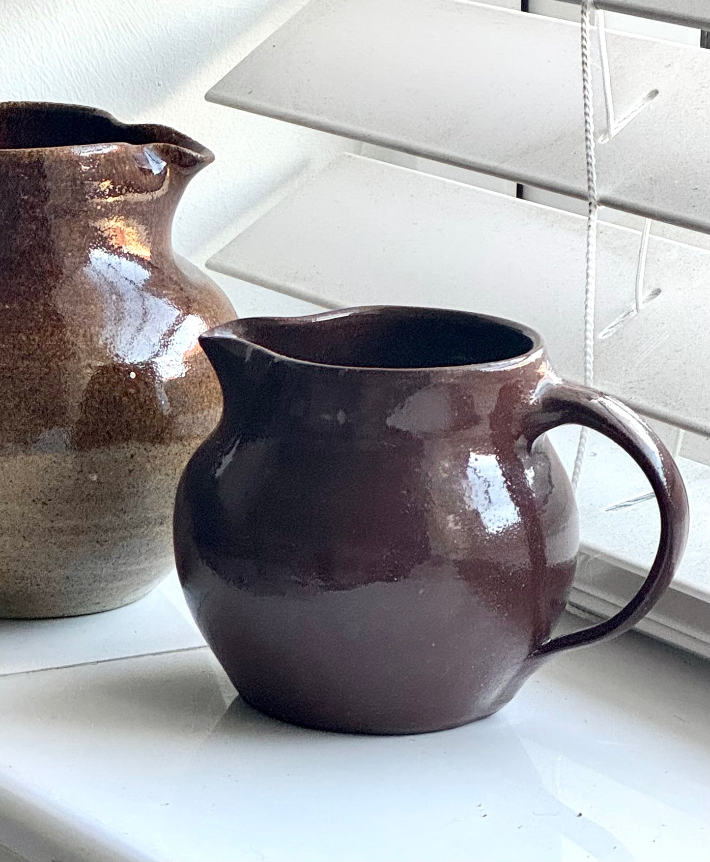 Small deep brown vintage jug
