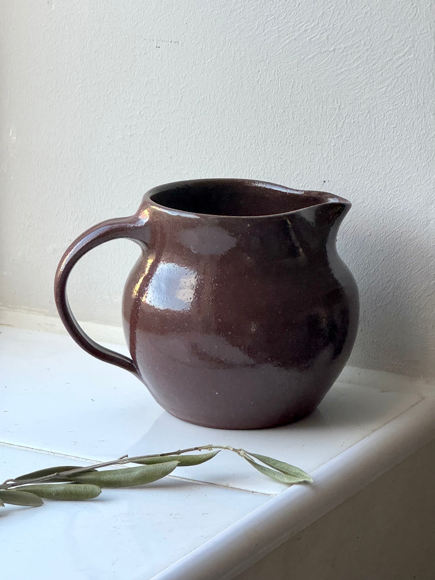 Small deep brown vintage jug