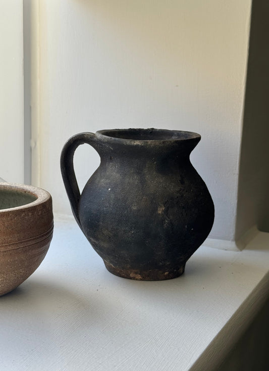 Earthy Charcoal Mediterranean Jug