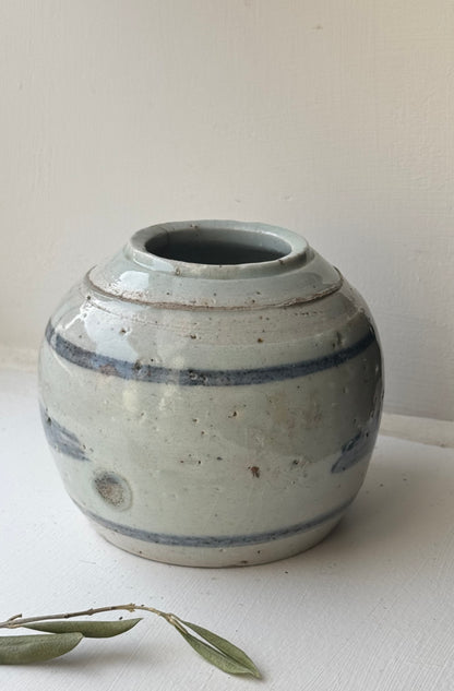 Pale Blue Antique Ginger Jar
