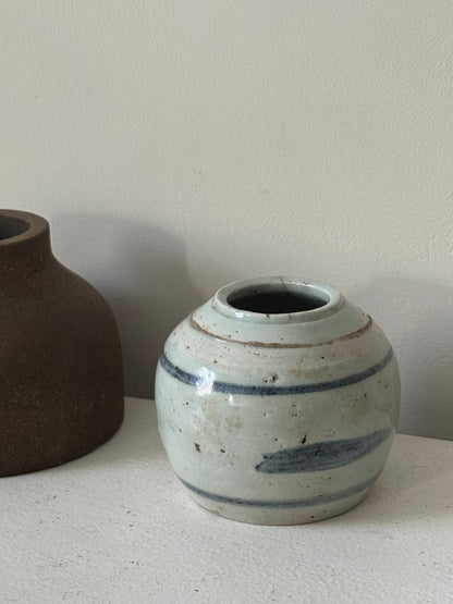 Pale Blue Antique Ginger Jar