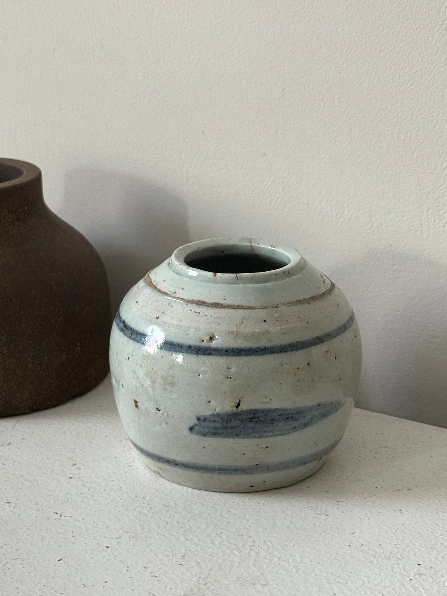 Pale Blue Antique Ginger Jar