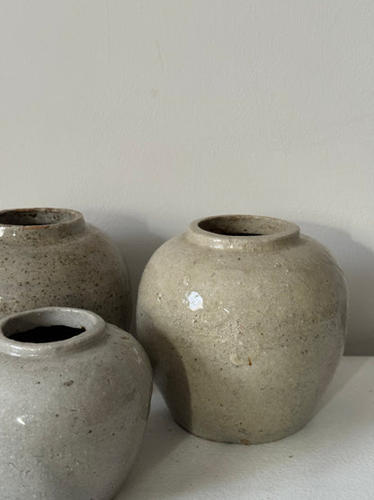 Oatmeal Glaze Antique Ginger Jar