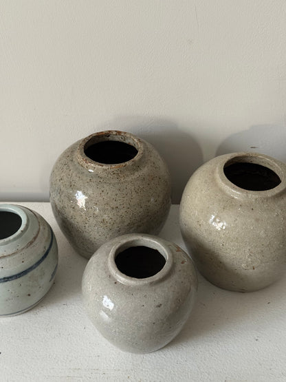 Oatmeal Glaze Antique Ginger Jar