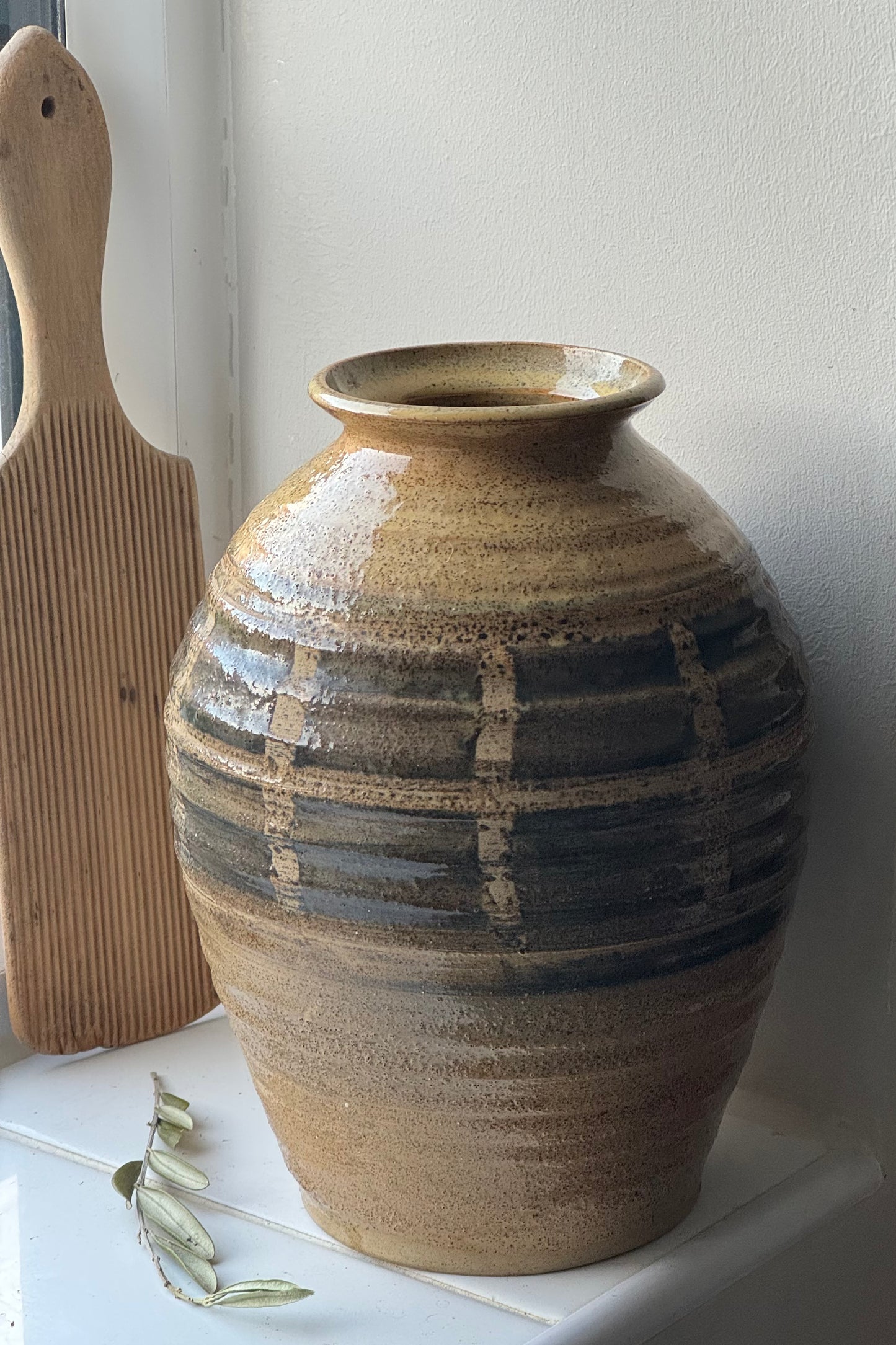Vintage Studio Pottery Rounded Vase
