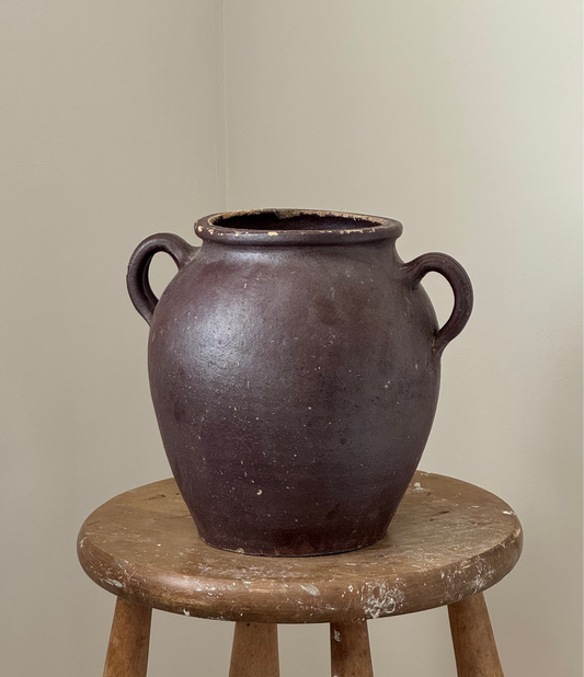 Plum Twin Handle Rounded Pot