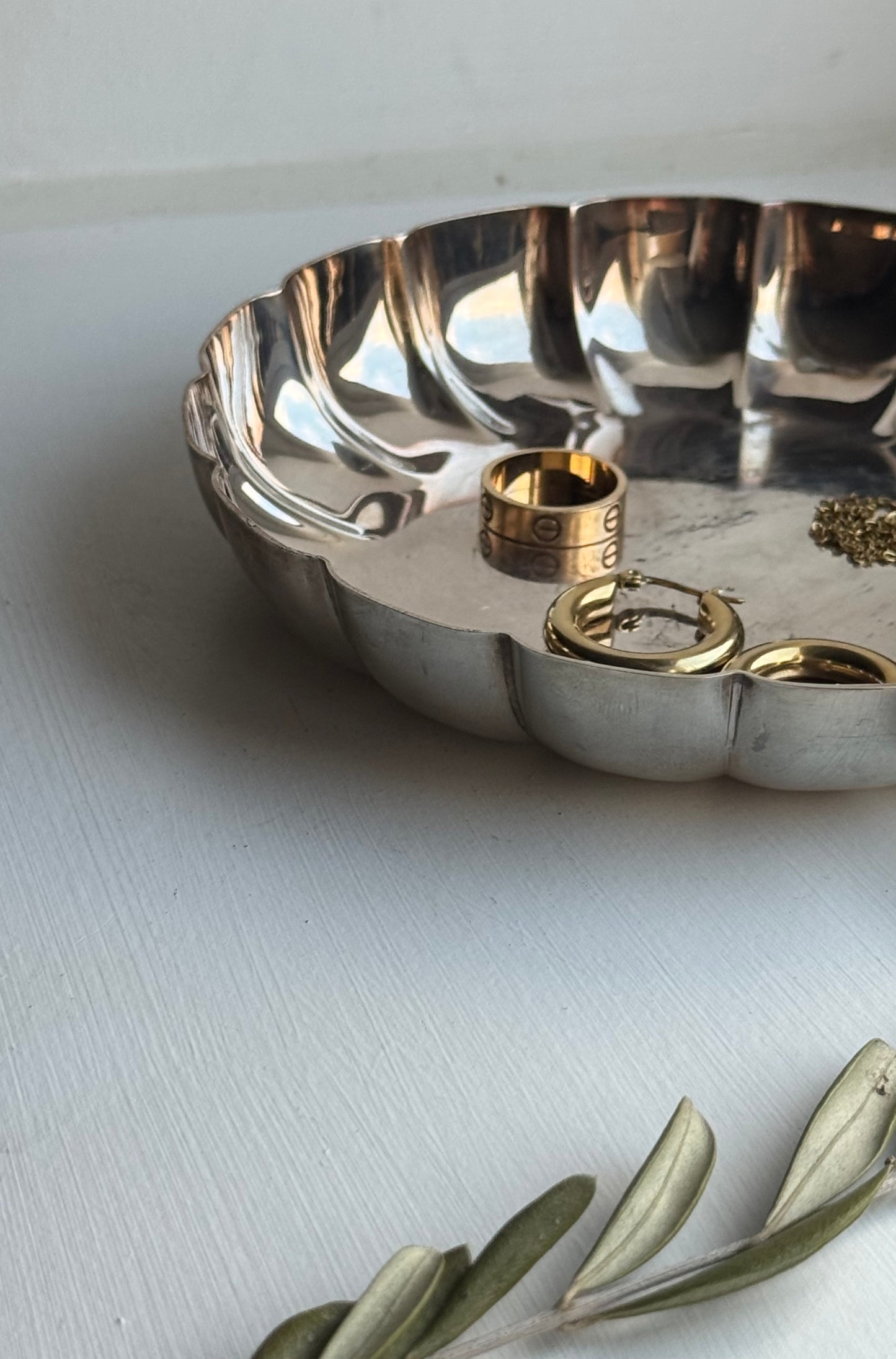 Vintage Silver Scalloped Dishes