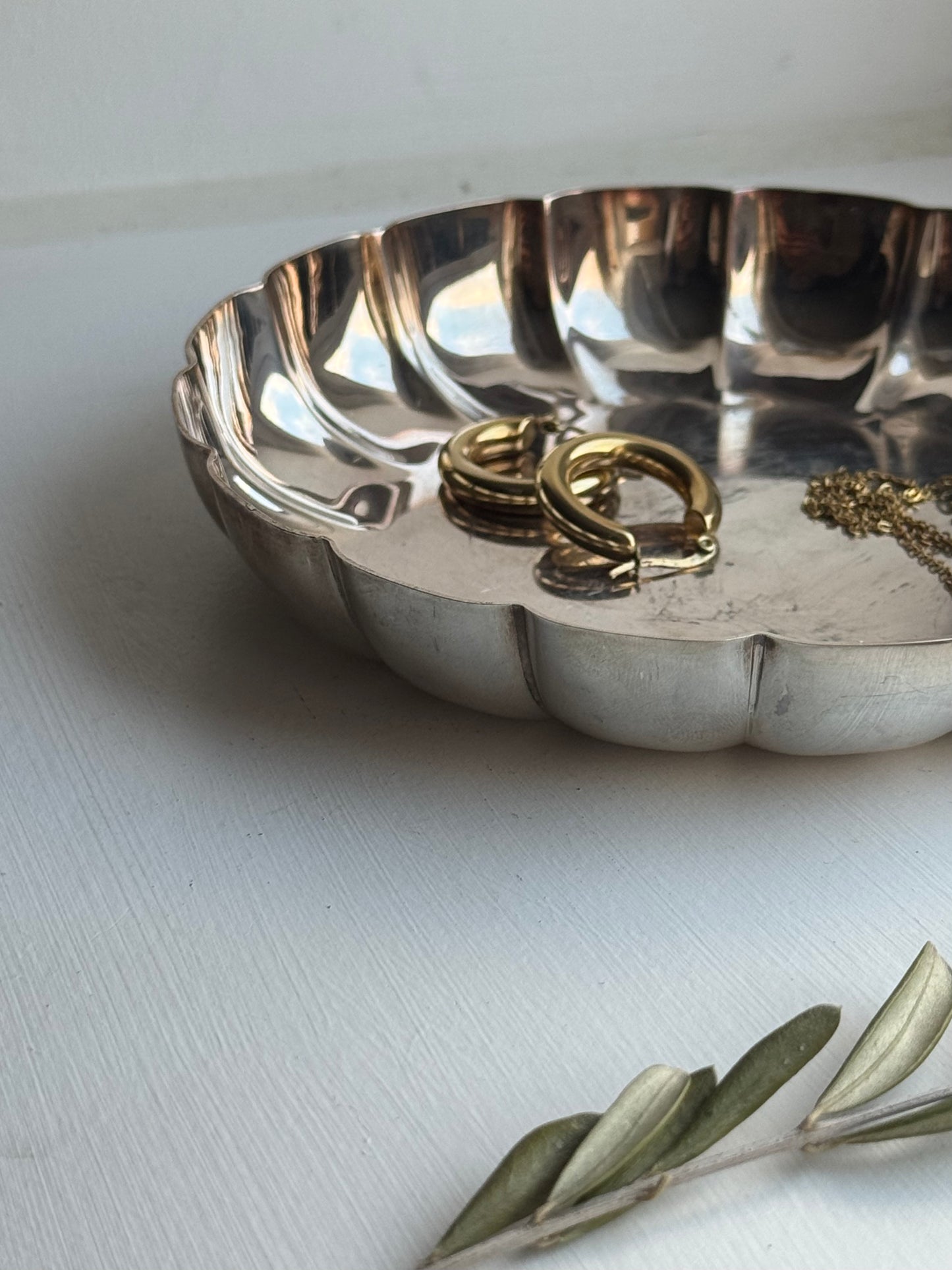 Vintage Silver Scalloped Dishes