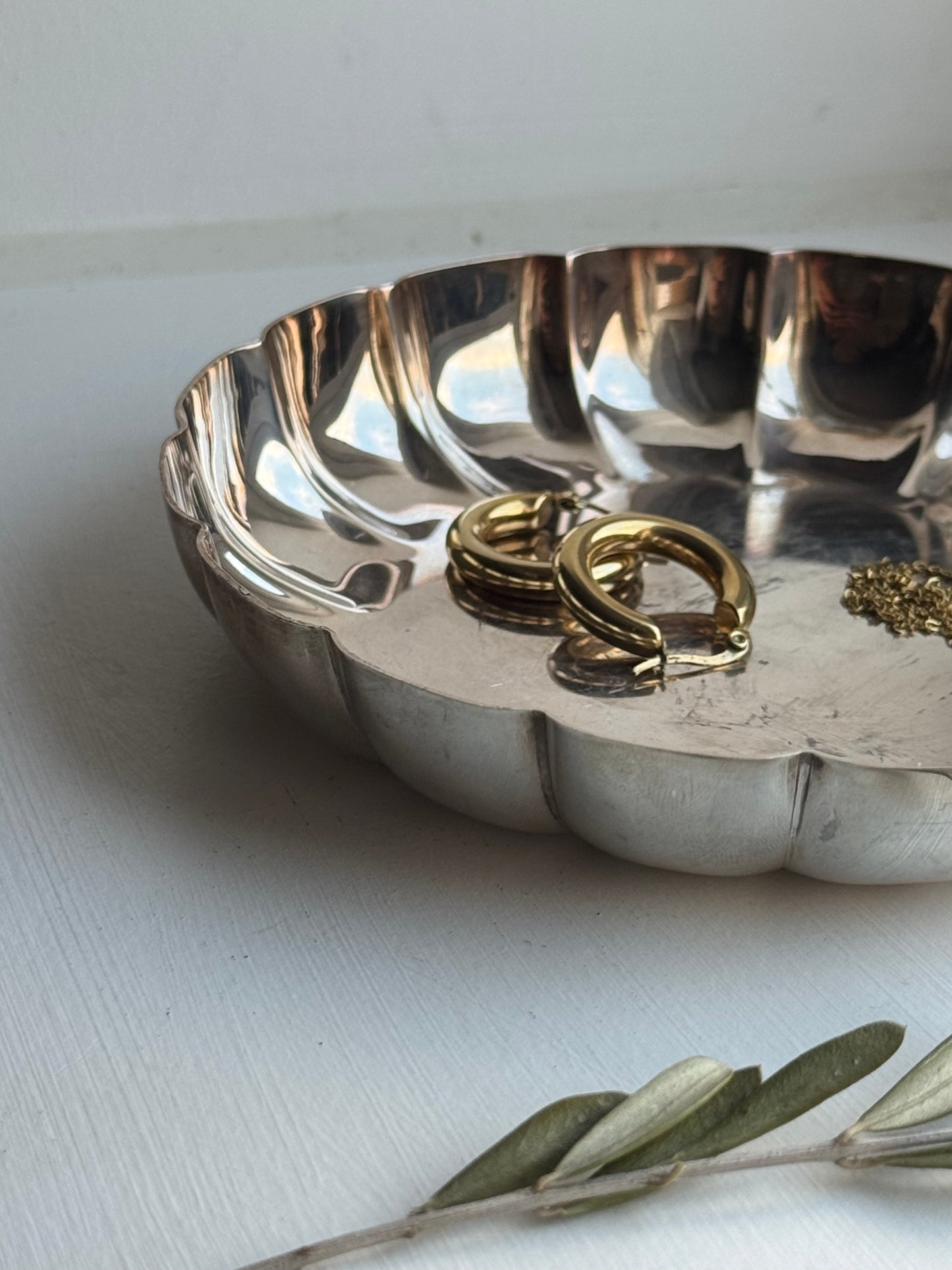 Vintage Silver Scalloped Dishes