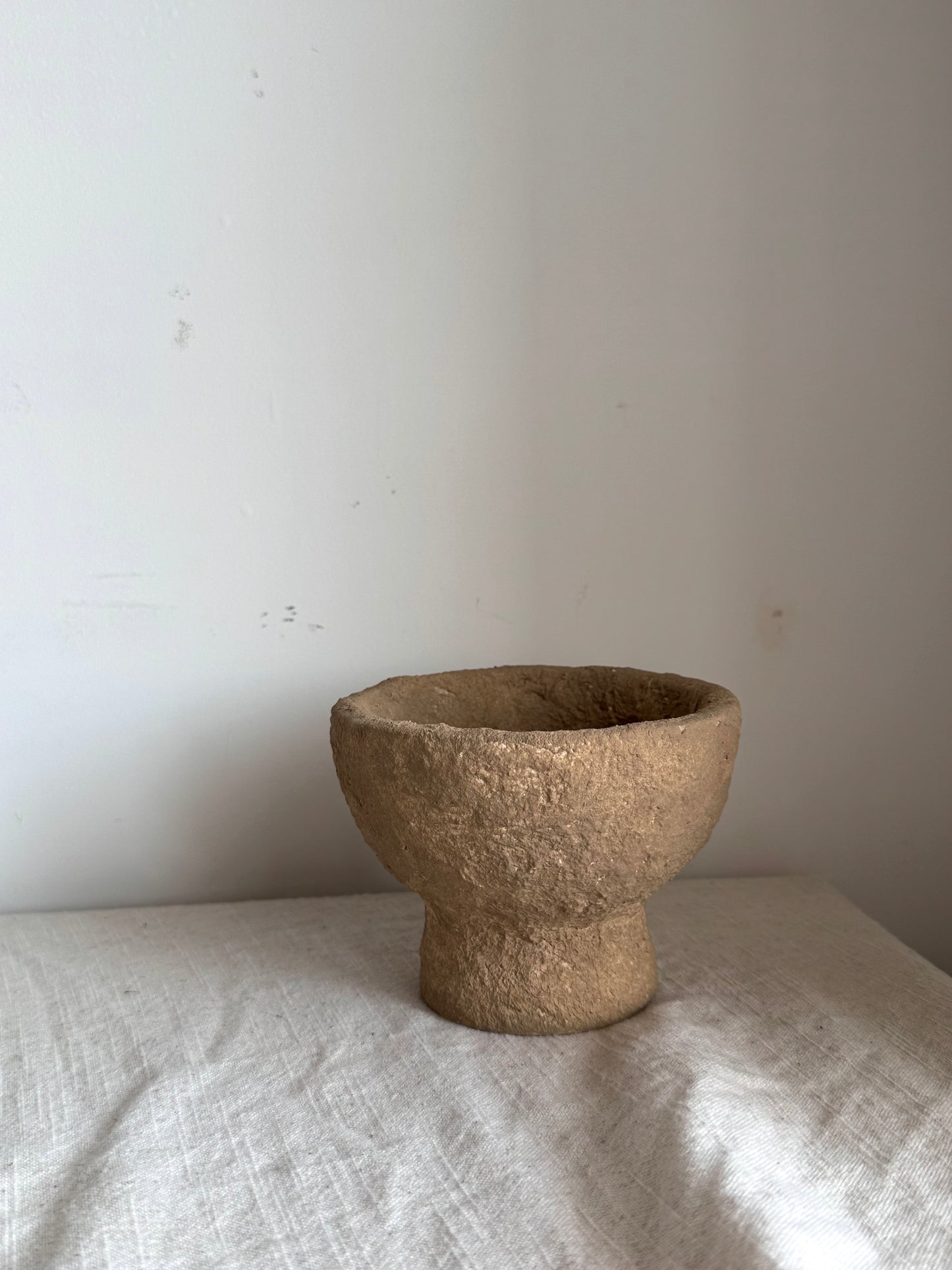 EARTH  | textured warm brown small pedestal bowl