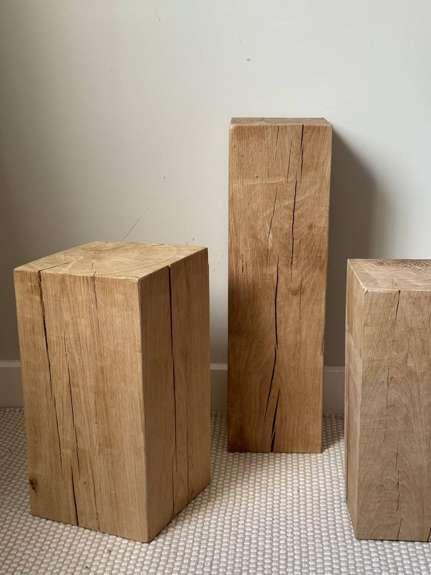 Solid Oak Wood Plinths