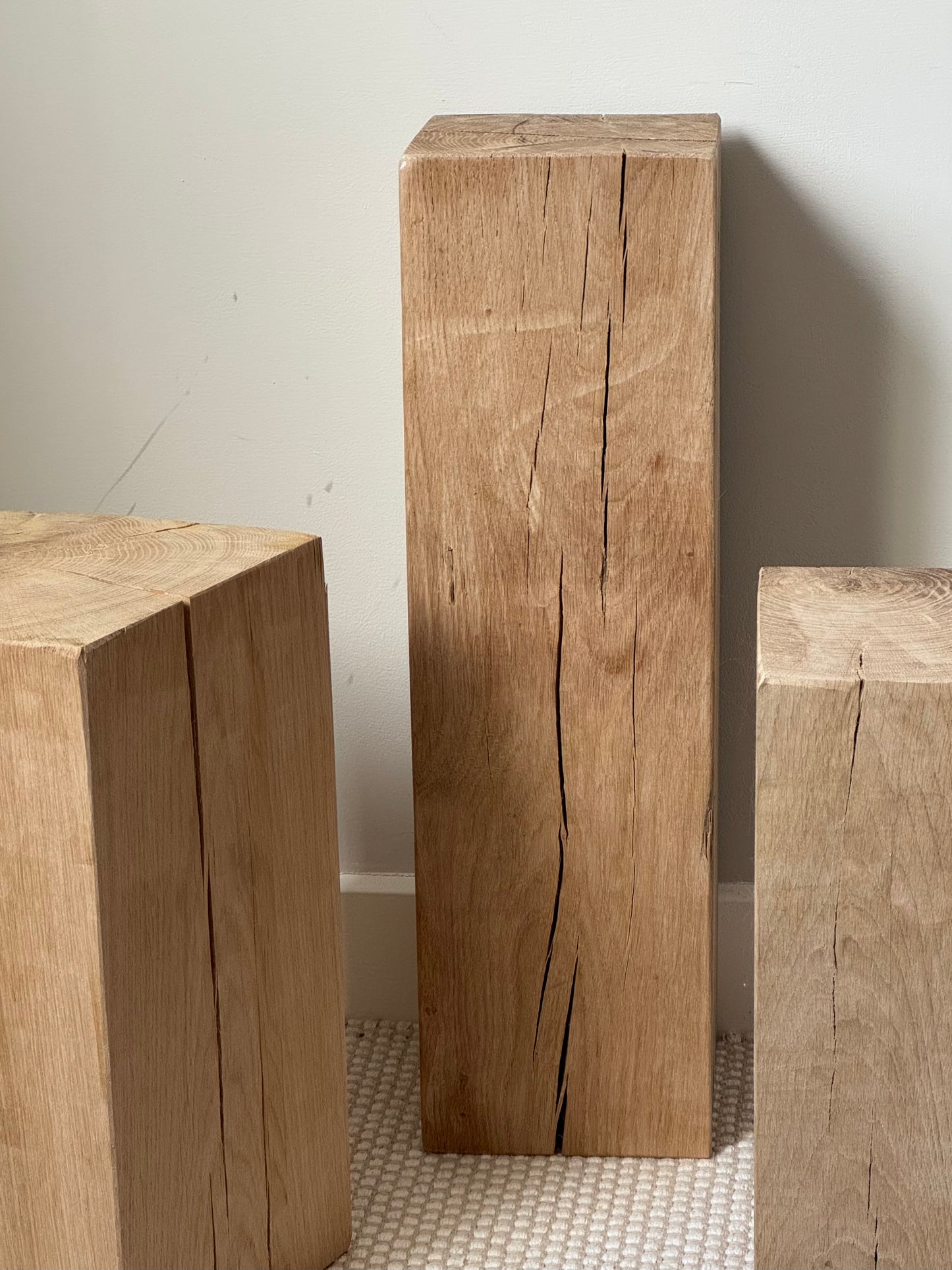 Solid Oak Wood Plinths
