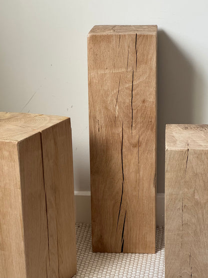 Solid Oak Wood Plinths